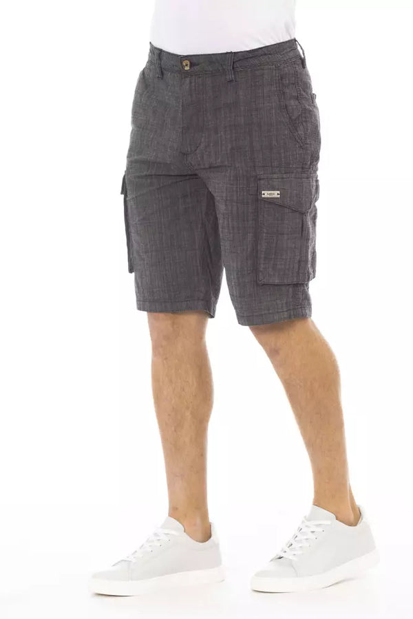 Pantaloncini da uomo in cotone nero