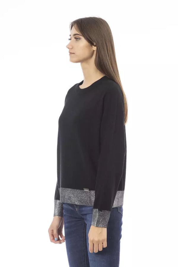 Black Wool Women's Sweater