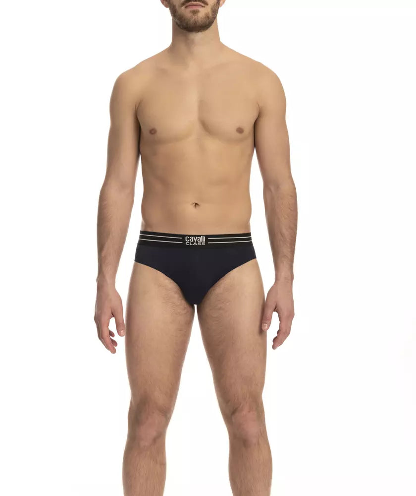 Blue Cotton Men Underwear Tri-Pack