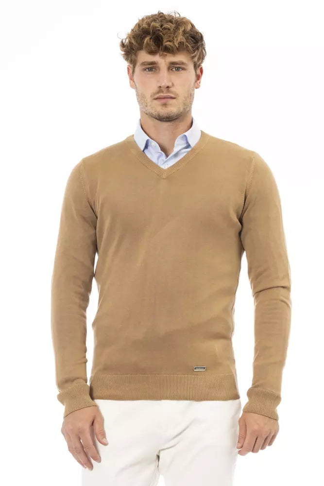 Beige Cashmere Men Sweater