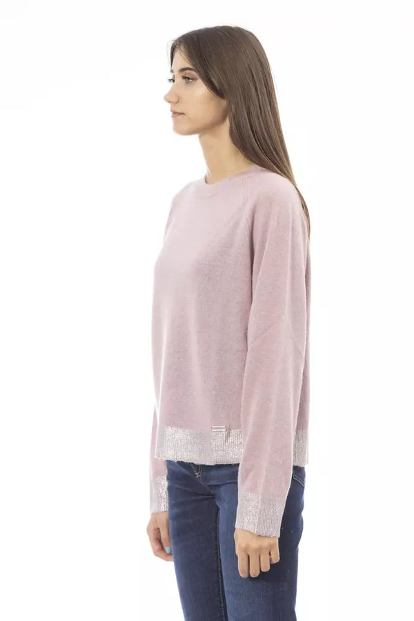 Pink Wool Women Sweater