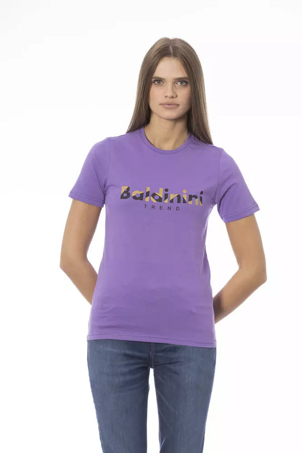 Top donna in cotone viola