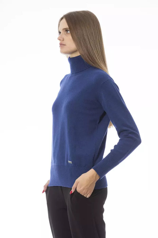 Maglione da donna in lana blu