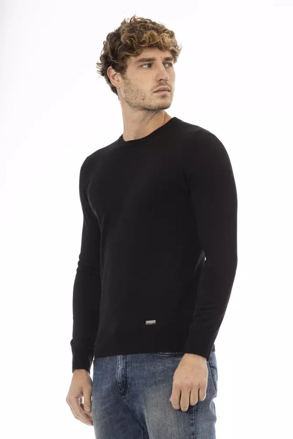 Maglione da uomo in lana nera