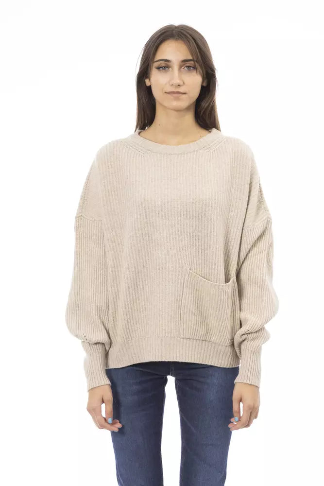 Maglione da donna in cashmere beige