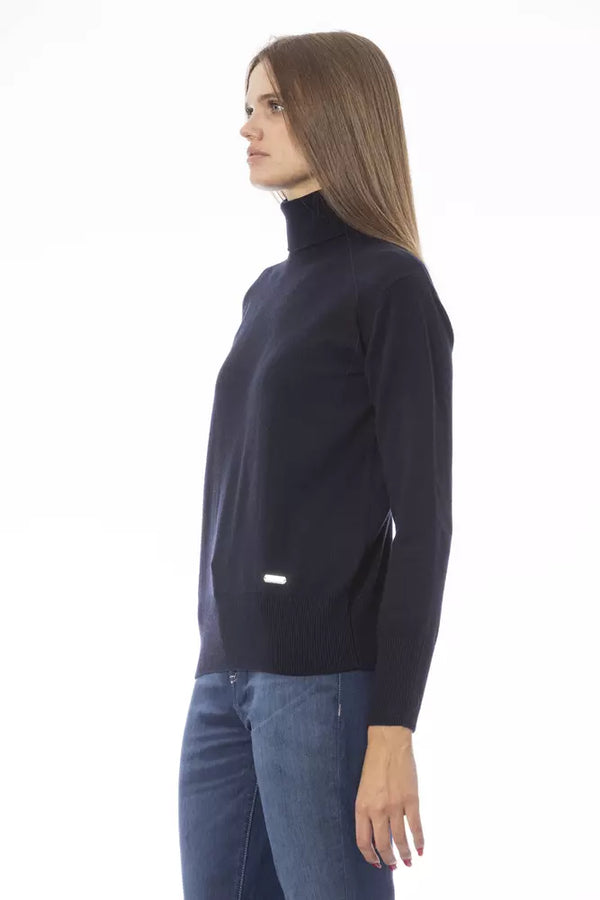 Maglione da donna in lana blu