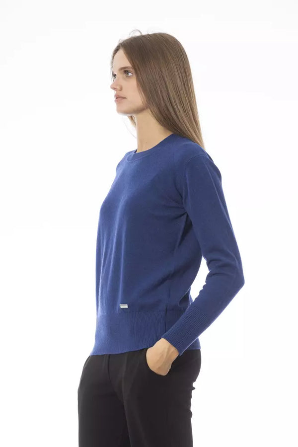 Maglione da donna in lana blu