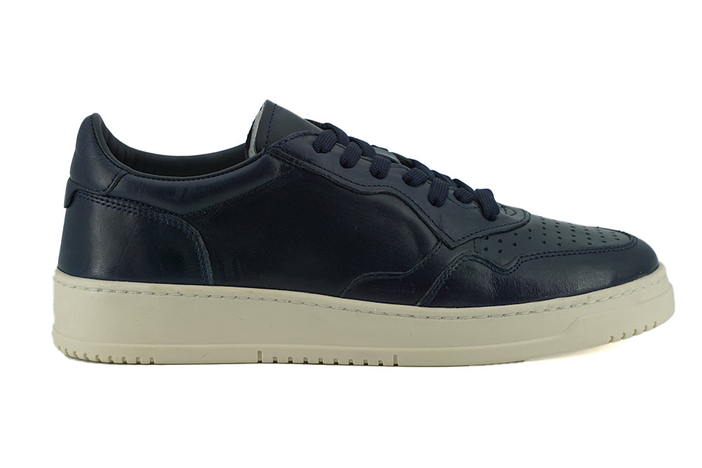 Sneakers eleganti in pelle blu navy