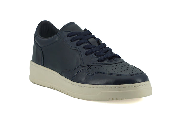 Sneakers eleganti in pelle blu navy