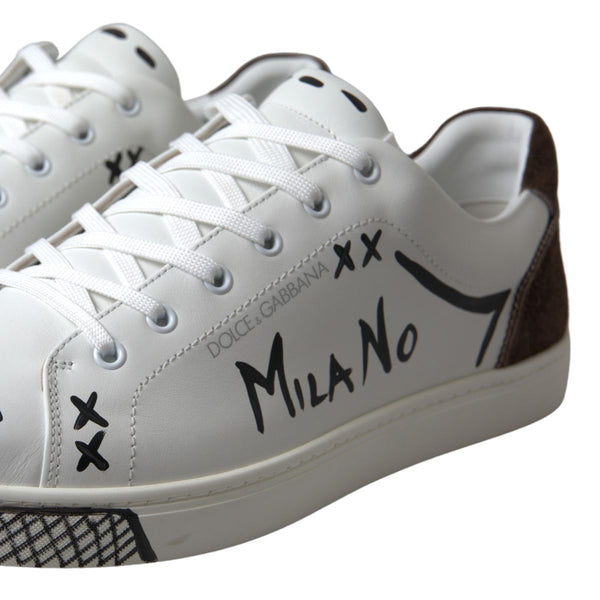 Sneakers casual eleganti in pelle bianca