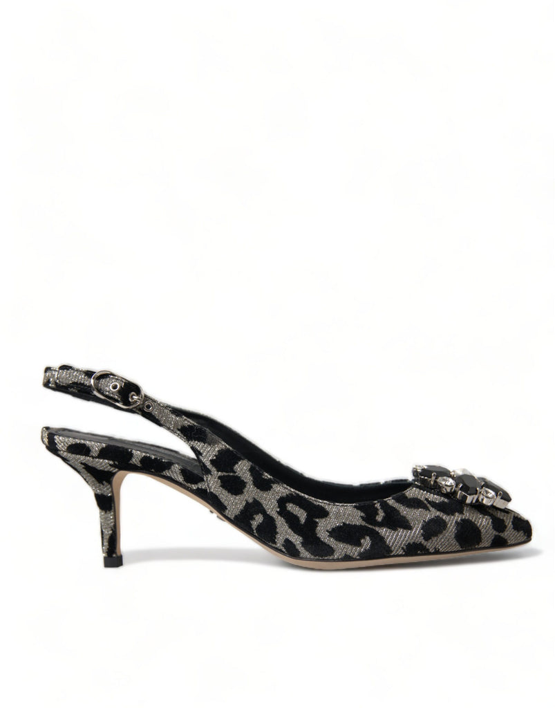 Tacchi leopardati di cristallo Pumps