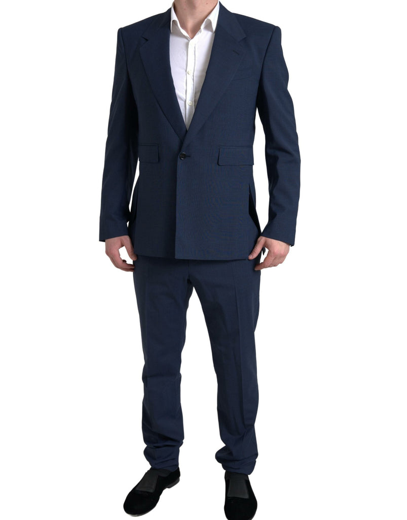 Abito elegante slim fit blu a due pezzi