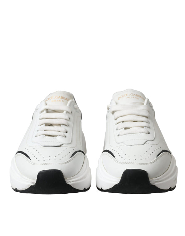 Chic Black & White Daymaster Leather Sneakers