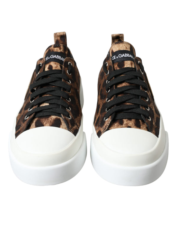 Sneakers casual eleganti con stampa leopardata