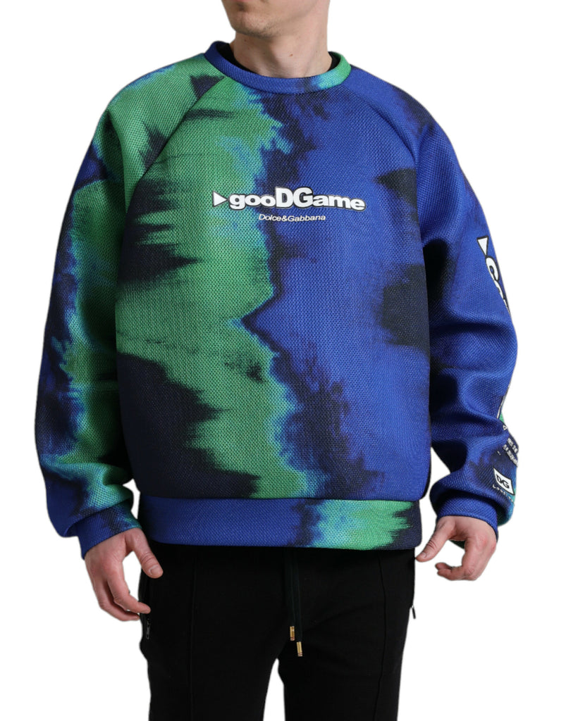 Maglione girocollo con grafica multicolore