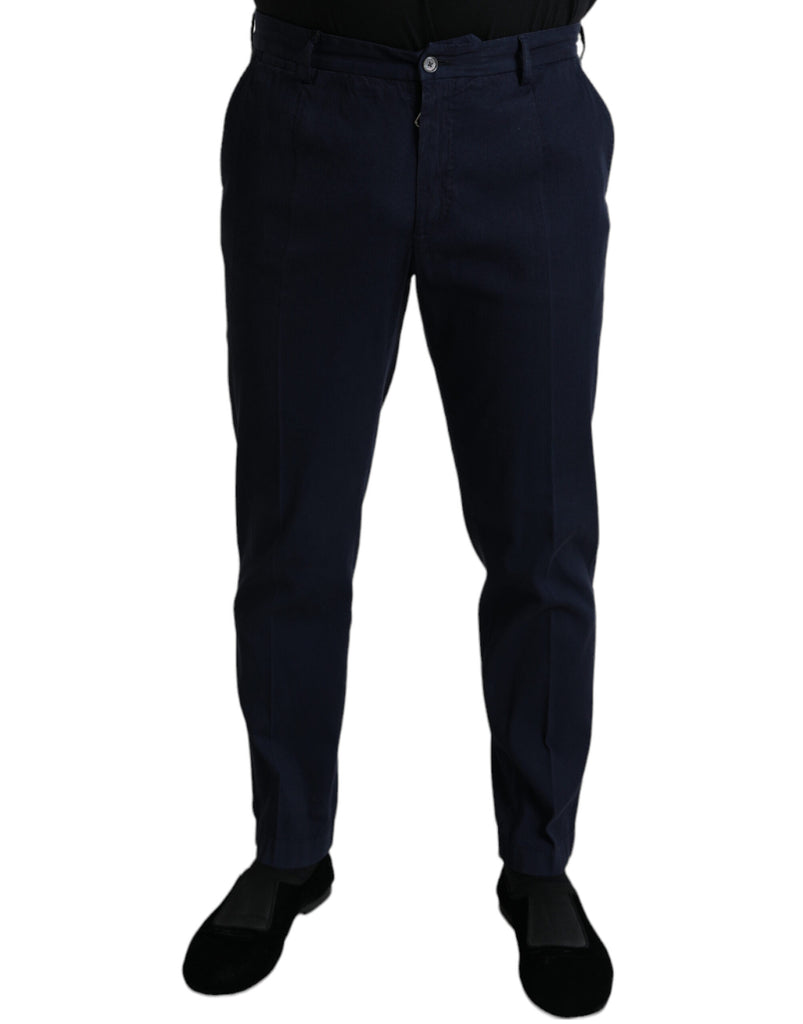 Eleganti pantaloni skinny blu scuro