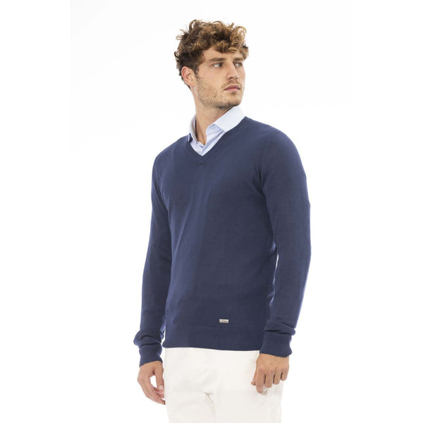 Maglione da uomo in modal blu