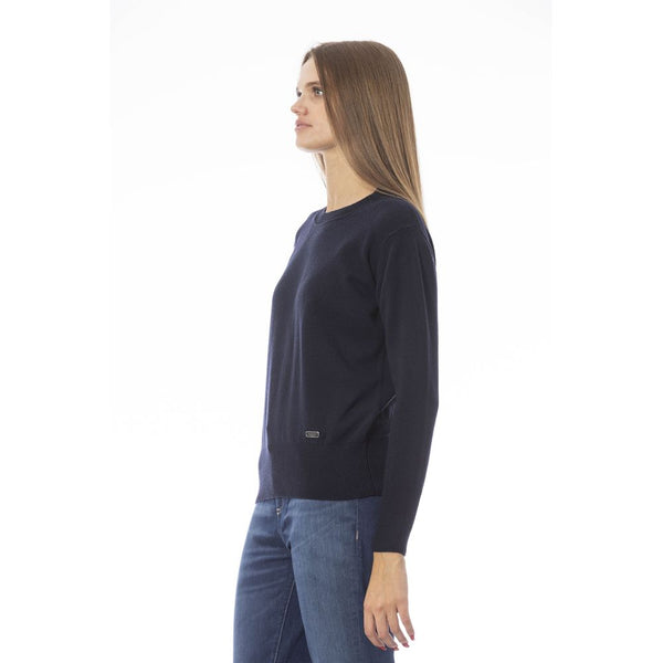 Maglione da donna in lana blu