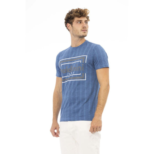 Maglietta da uomo in cotone blu