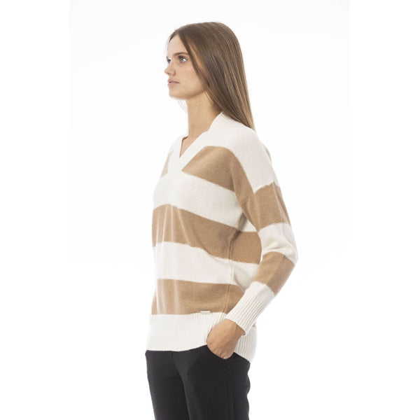 Maglione da donna in cashmere beige