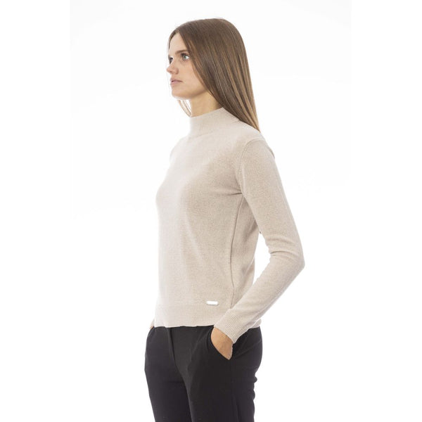 Maglione da donna in cashmere beige