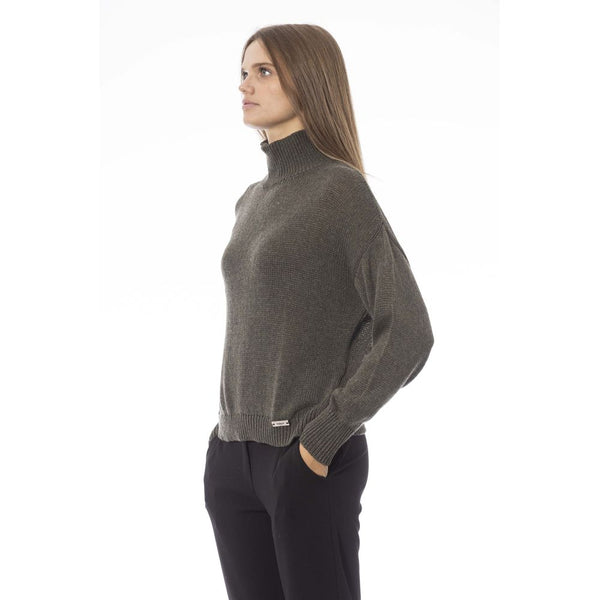 Green Viscose Women Sweater