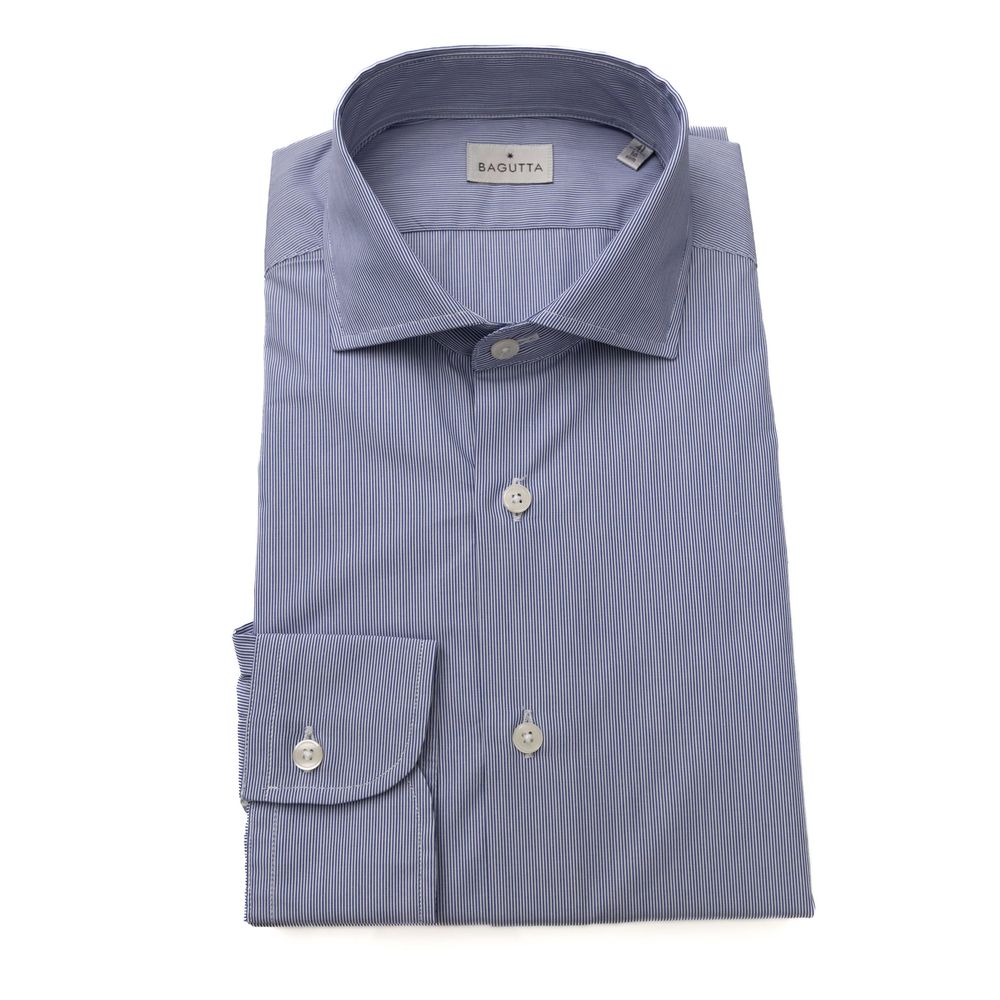 Camicia da uomo in cotone azzurro