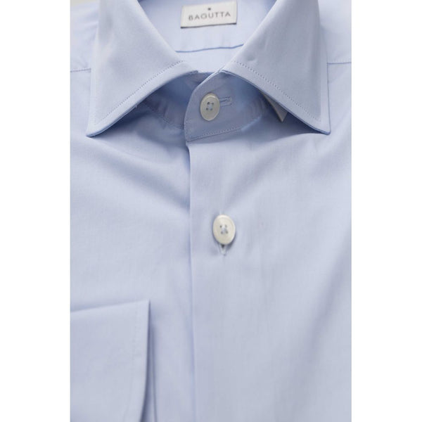 Camicia da uomo in cotone azzurro