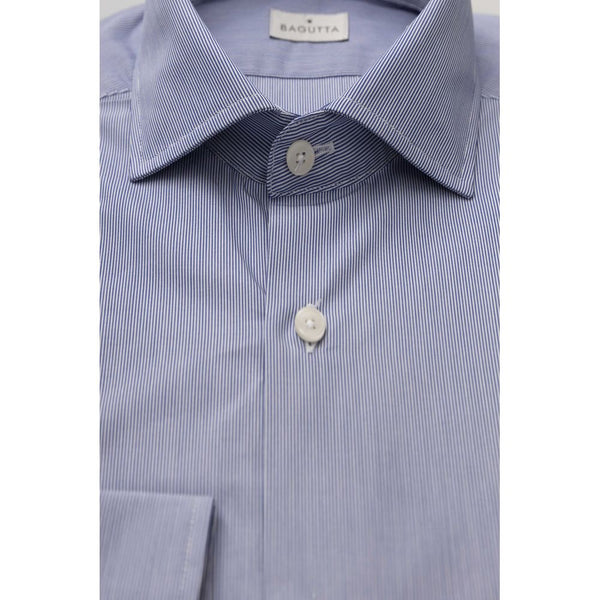 Camicia da uomo in cotone azzurro