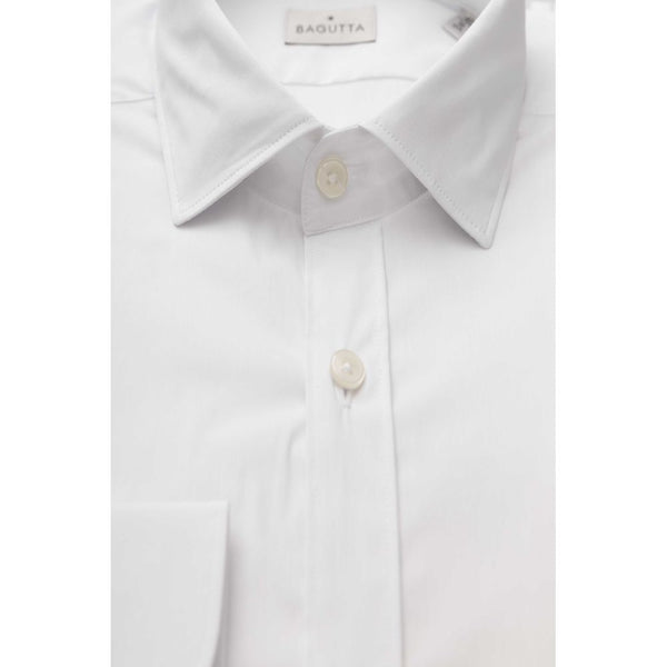 Camicia da uomo in cotone bianco