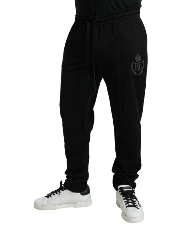 Elegant Black Cotton Jogger Pants