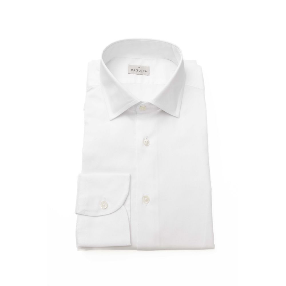 Camicia da uomo in cotone bianco