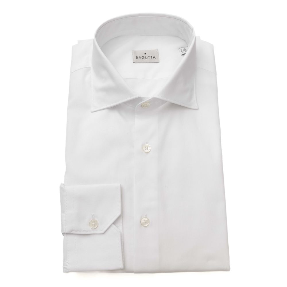 Camicia da uomo in cotone bianco