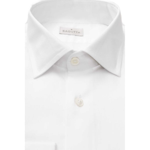 Camicia da uomo in cotone bianco