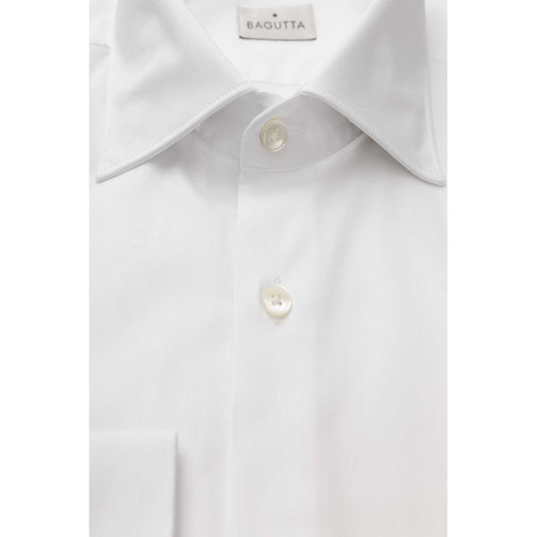 White Cotton Men Shirt