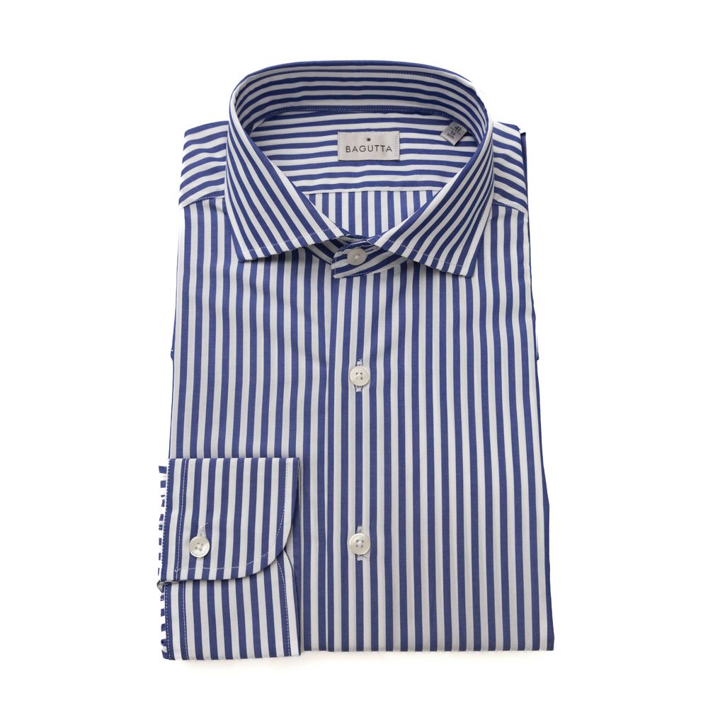 Camicia da uomo in cotone azzurro