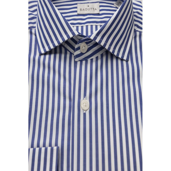 Camicia da uomo in cotone azzurro