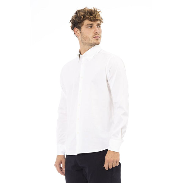 Camicia da uomo in cotone bianco