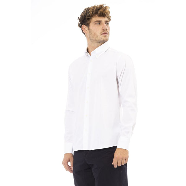 Camicia da uomo in cotone bianco