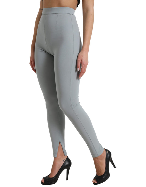 Elegant High Waist Leggings in Gray