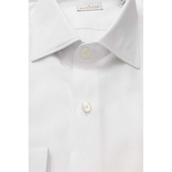 White Cotton Men Shirt