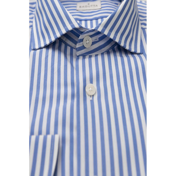 Camicia da uomo in cotone azzurro