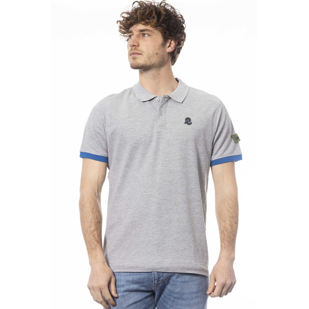 Polo uomo in cotone grigio