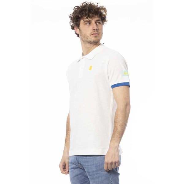 Polo uomo in cotone bianco