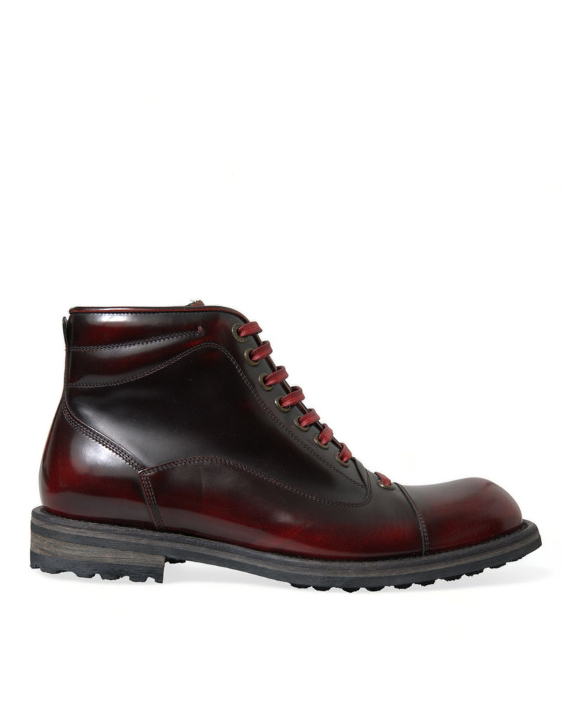 Dapper Dual-Tone Leather Ankle Boots