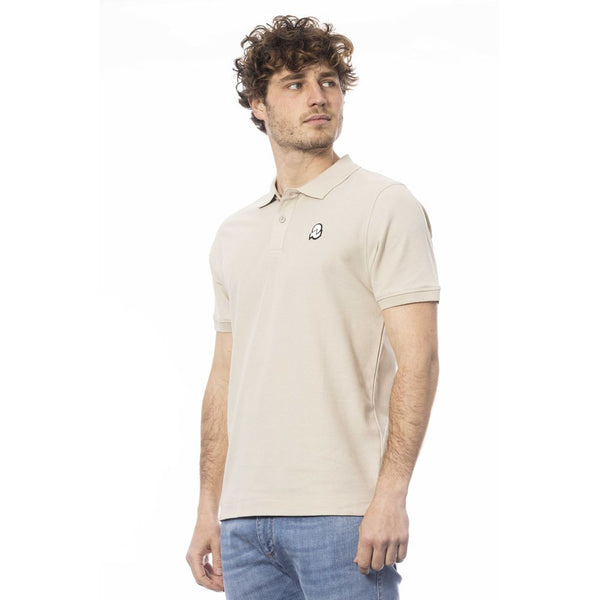 Polo uomo in cotone beige