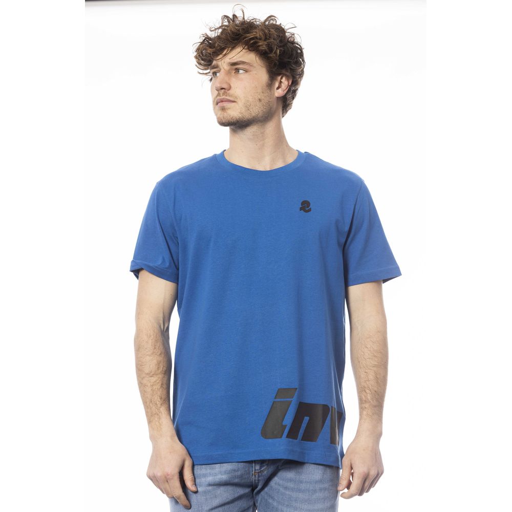 Maglietta da uomo in cotone blu