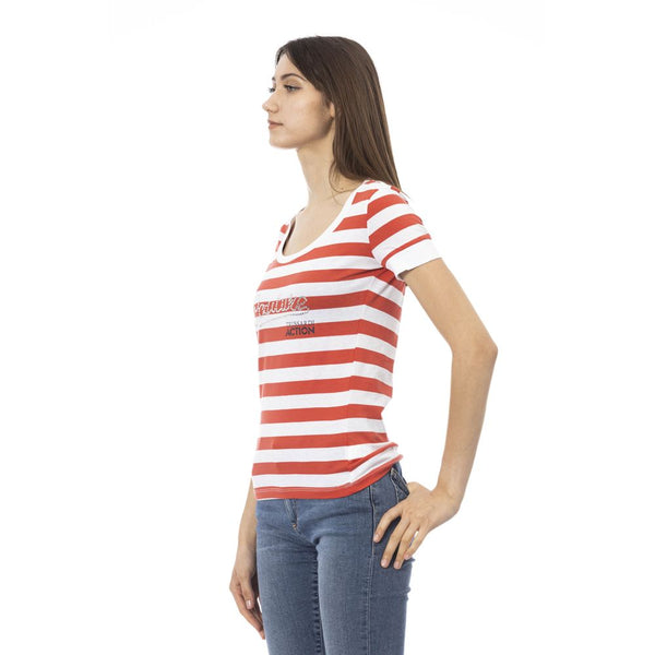 Top donna in cotone multicolore