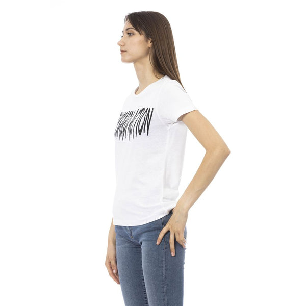 Top donna in cotone bianco