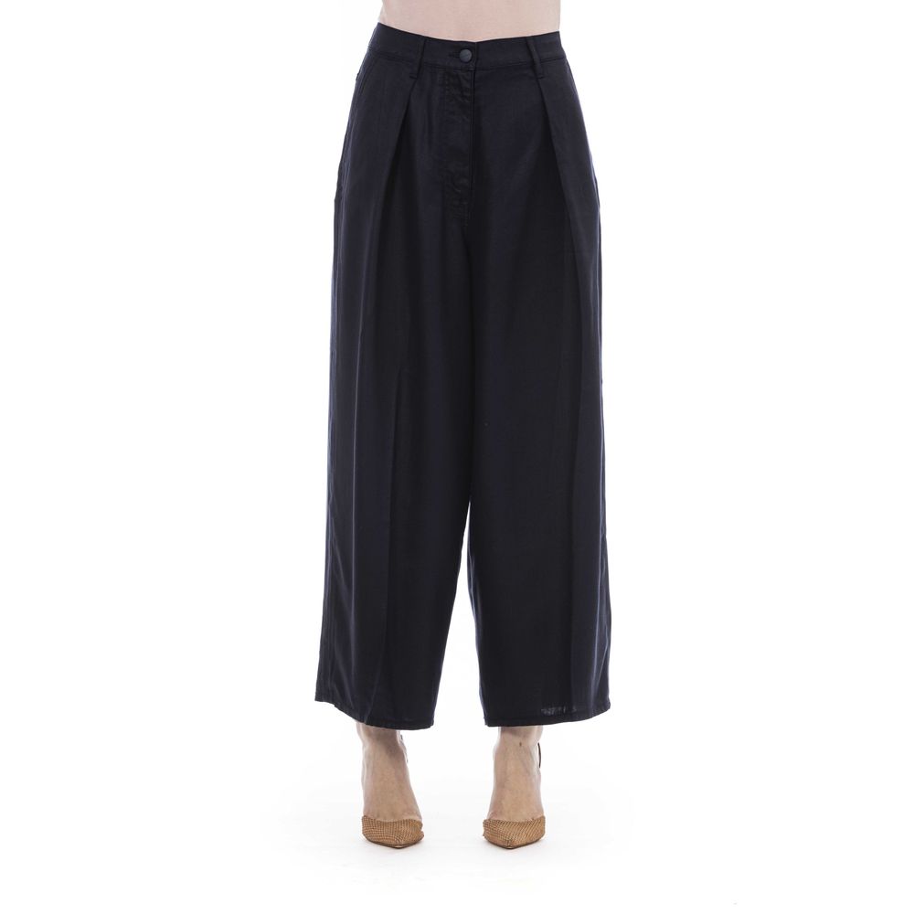 Pantaloni da donna in cotone nero